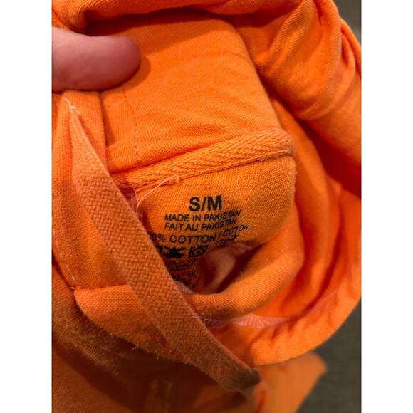 Southpark "Kenny" Orange Hoodie Front Pocket and Sleeve Logo Size S/M - Picture 3 of 3